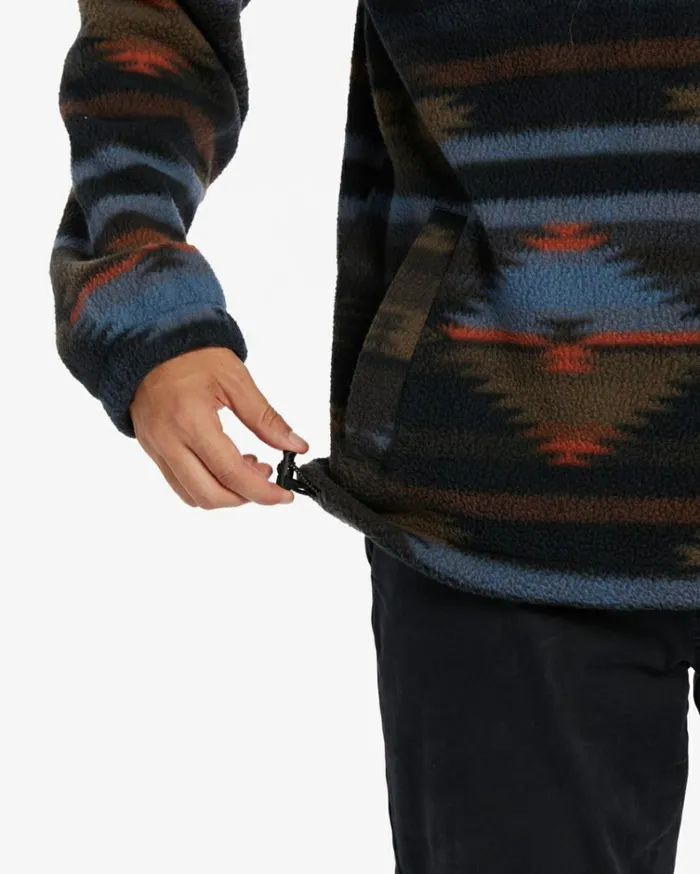 Boundary HalfZip Mock Neck Fleece Black Men Billabong Hoodies and Fleece