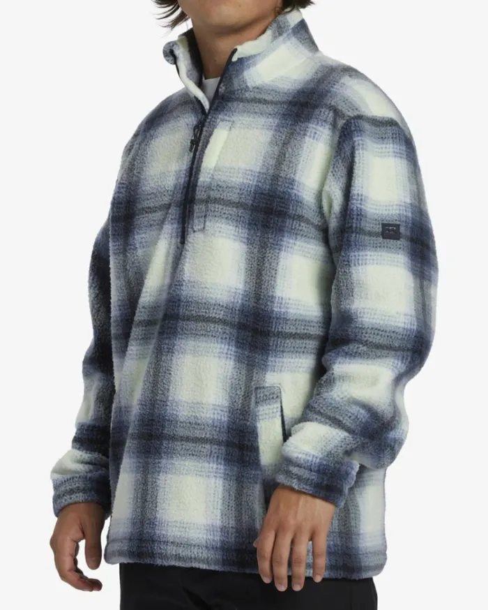 Boundary HalfZip Mock Neck Fleece Slate Blue Men Billabong Hoodies and Fleece