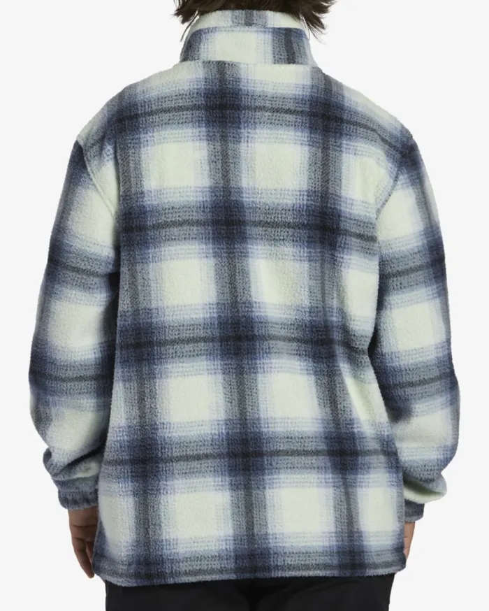 Boundary HalfZip Mock Neck Fleece Slate Blue Men Billabong Hoodies and Fleece