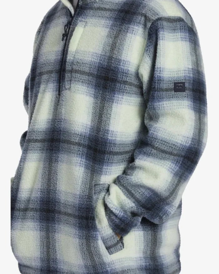 Boundary HalfZip Mock Neck Fleece Slate Blue Men Billabong Hoodies and Fleece