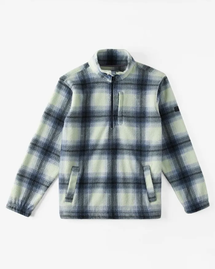 Boundary HalfZip Mock Neck Fleece Slate Blue Men Billabong Hoodies and Fleece