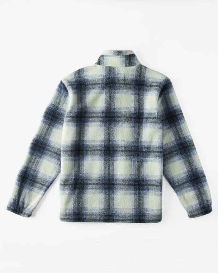 Boundary HalfZip Mock Neck Fleece Slate Blue Men Billabong Hoodies and Fleece