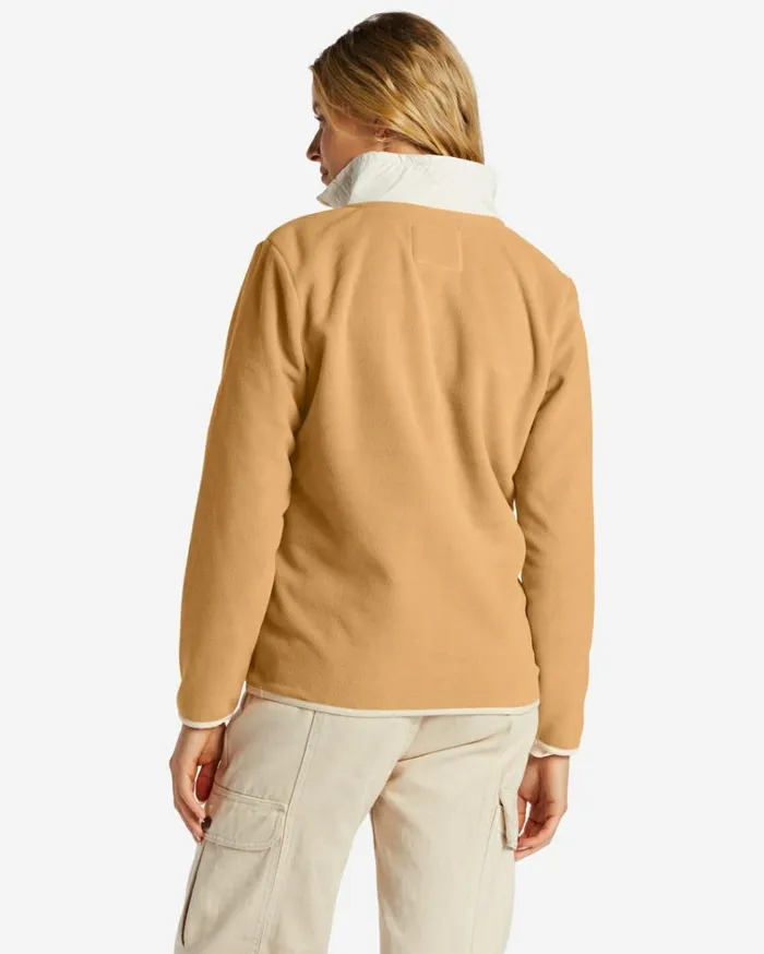 Boundary Lite Mock Neck Sweatshirt Latte Women Billabong Sweatshirts and Fleece