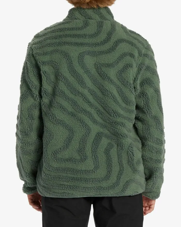 Boundary Switchback ZipUp Sherpa Fleece Sage Men Billabong Hoodies and Fleece