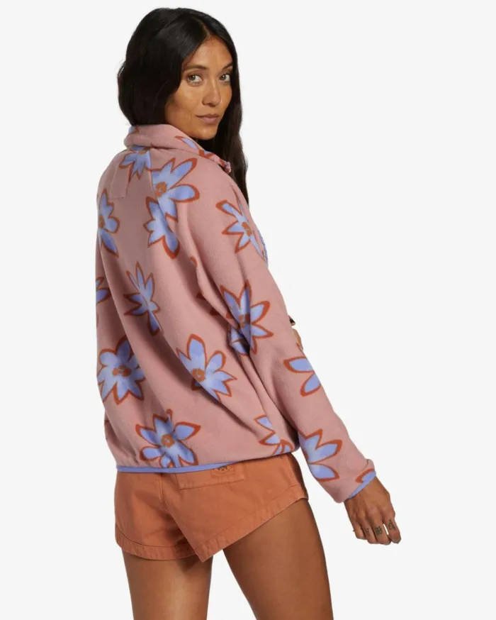 Boundary ZipUp Sweatshirt Dawn Pink Women Billabong Sweatshirts and Fleece