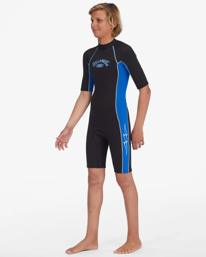 Boy039s 22mm Absolute Short Sleeve Back Zip Springsuit Harbor Kids Billabong Boys039 Wetsuits