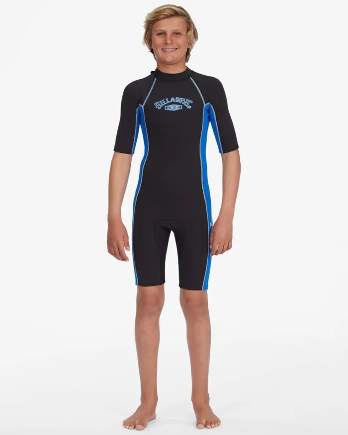 Boy039s 22mm Absolute Short Sleeve Back Zip Springsuit Harbor Kids Billabong Boys039 Wetsuits