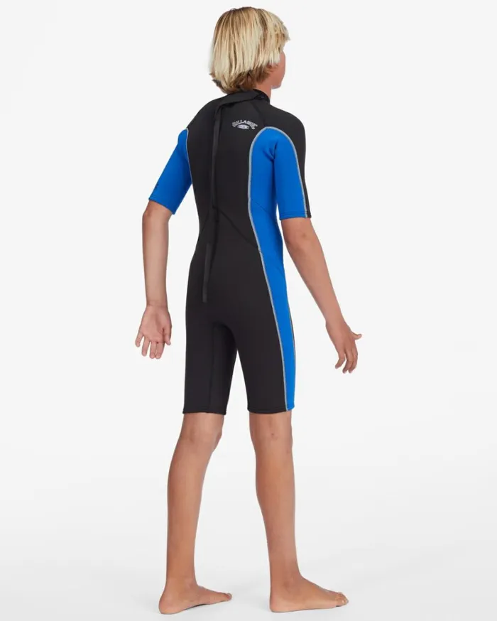 Boy039s 22mm Absolute Short Sleeve Back Zip Springsuit Harbor Kids Billabong Boys039 Wetsuits