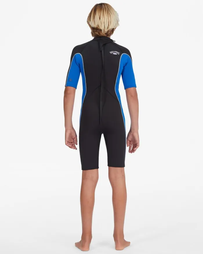 Boy039s 22mm Absolute Short Sleeve Back Zip Springsuit Harbor Kids Billabong Boys039 Wetsuits