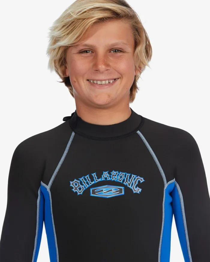 Boy039s 22mm Absolute Short Sleeve Back Zip Springsuit Harbor Kids Billabong Boys039 Wetsuits