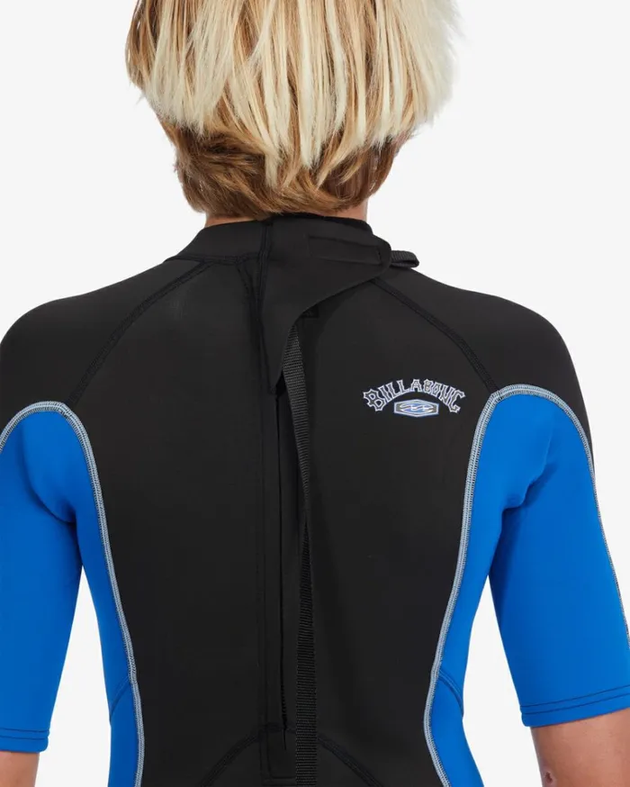 Boy039s 22mm Absolute Short Sleeve Back Zip Springsuit Harbor Kids Billabong Boys039 Wetsuits