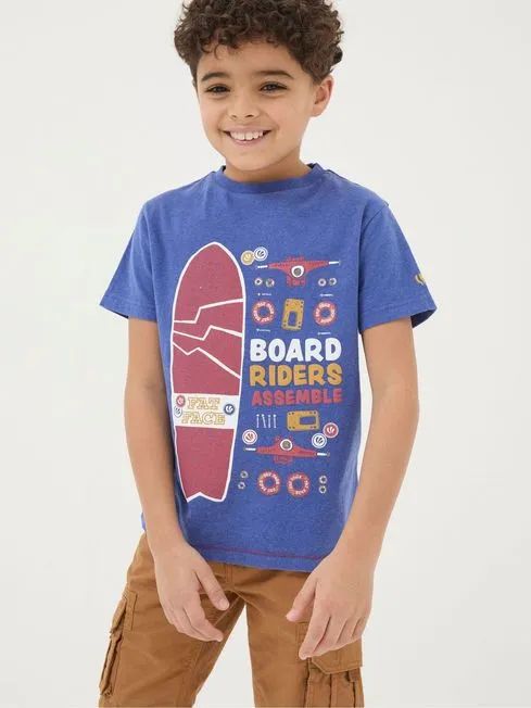 Boys Fatface TShirts and Polos Board Purple Assembles Jersey TShirt