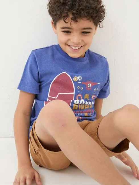 Boys Fatface TShirts and Polos Board Purple Assembles Jersey TShirt Boys Fatface TShirts and Polos Board Purple Assembles Jersey TShirt