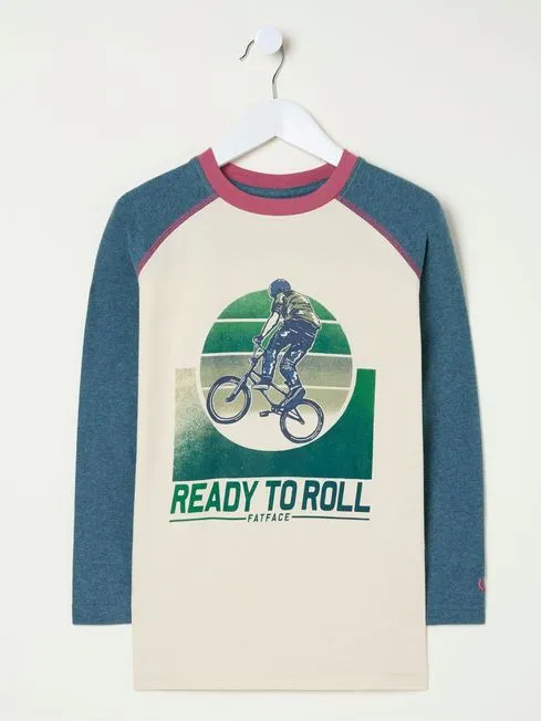 Boys Fatface TShirts and Polos Natural Bike Graphic TShirt Boys Fatface TShirts and Polos Natural Bike Graphic TShirt
