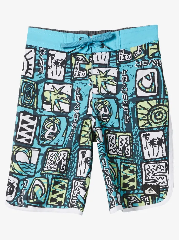 Boys Quiksilver Boardshorts Boy039s 27 Everyday Scallop 14034 Boardshorts River Blue