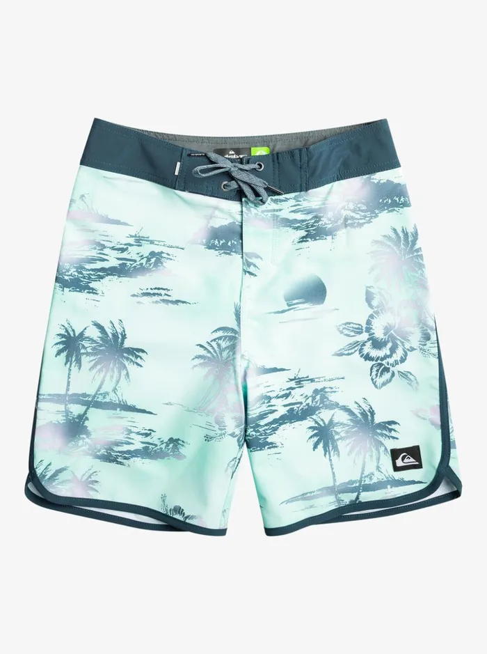 Boys Quiksilver Boardshorts Boy039s 816 Surfsilk Scallop 17034 Boardshorts Beach Glass