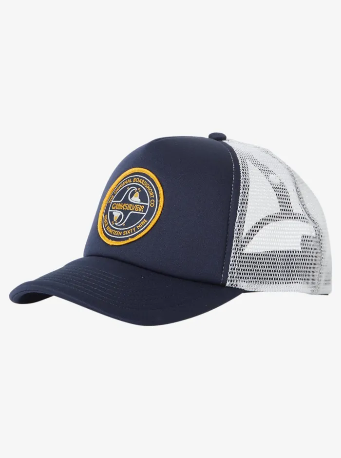 Boys Quiksilver Hats Boy039s 816 Secret Slab Trucker Hat Navy Blazer