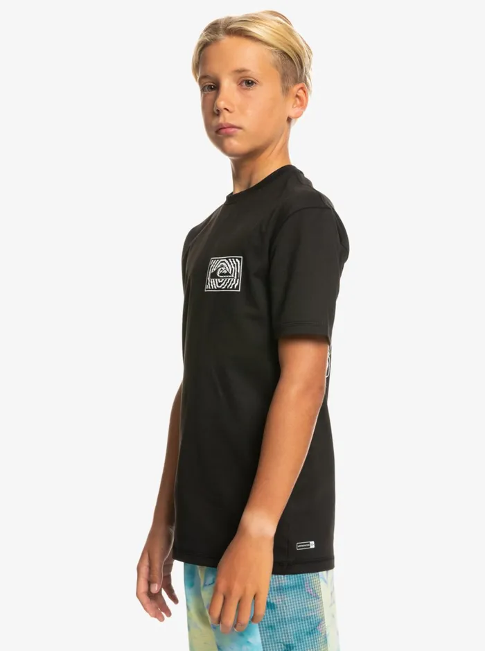 Boys Quiksilver Rashguards Boy039s 816 Mix Session UPF 50 Short Sleeve Surf Tee Black Boys Quiksilver Rashguards Boy039s 816 Mix Session UPF 50 Short Sleeve Surf Tee Black