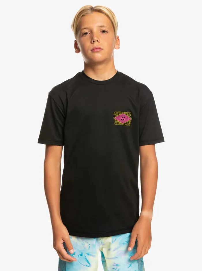 Boys Quiksilver Rashguards Boy039s 816 Radical Surf UPF 50 Surf TShirt Black