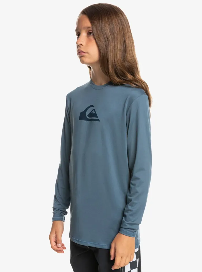Boys Quiksilver Rashguards Boy039s 816 Solid Streak Ls Youth LSL Surf Tee Bering Sea Boys Quiksilver Rashguards Boy039s 816 Solid Streak Ls Youth LSL Surf Tee Bering Sea