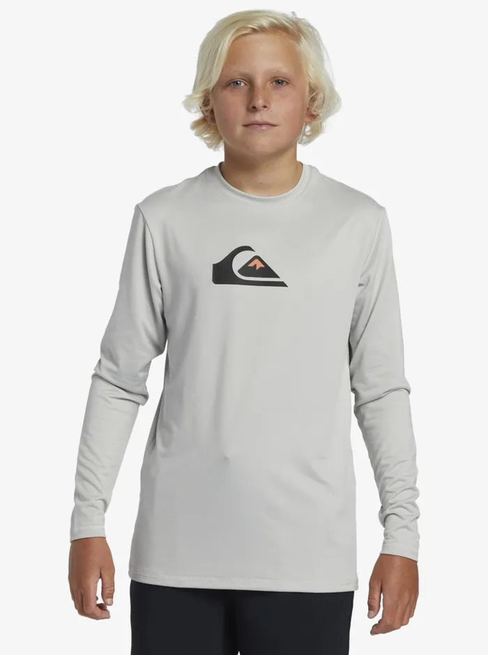 Boys Quiksilver Rashguards Boy039s 816 Solid Streak Ls Youth LSL Surf Tee Gray Violet Boys Quiksilver Rashguards Boy039s 816 Solid Streak Ls Youth LSL Surf Tee Gray Violet