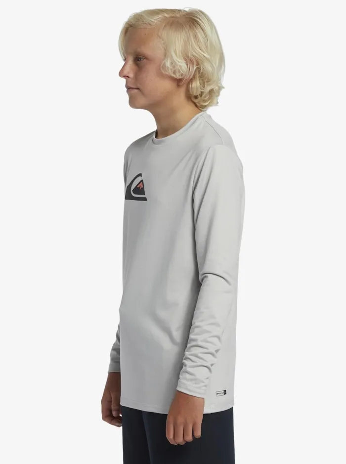 Boys Quiksilver Rashguards Boy039s 816 Solid Streak Ls Youth LSL Surf Tee Gray Violet Boys Quiksilver Rashguards Boy039s 816 Solid Streak Ls Youth LSL Surf Tee Gray Violet