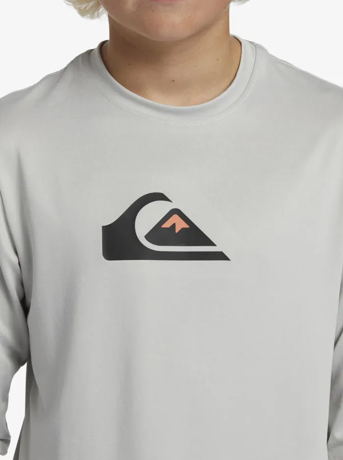 Boys Quiksilver Rashguards Boy039s 816 Solid Streak Ls Youth LSL Surf Tee Gray Violet Boys Quiksilver Rashguards Boy039s 816 Solid Streak Ls Youth LSL Surf Tee Gray Violet