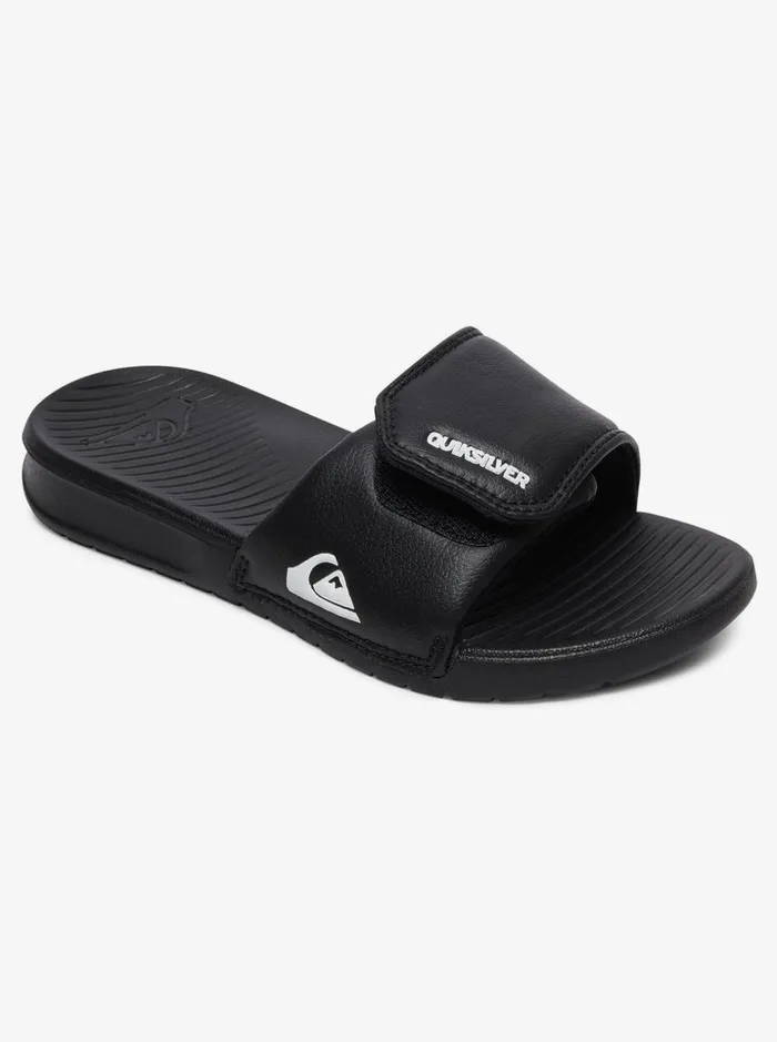 Boys Quiksilver Sandals Boy039s 816 Bright Coast Adjust Sliders Blackwhiteblack