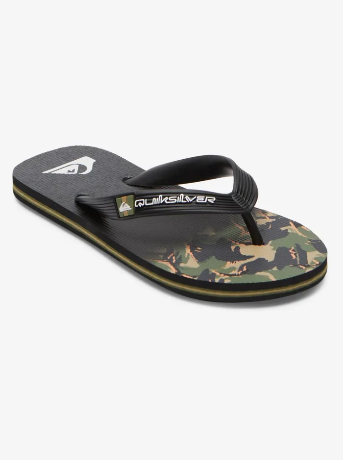 Boys Quiksilver Sandals Boy039s 816 Molokai FlipFlops Green 1