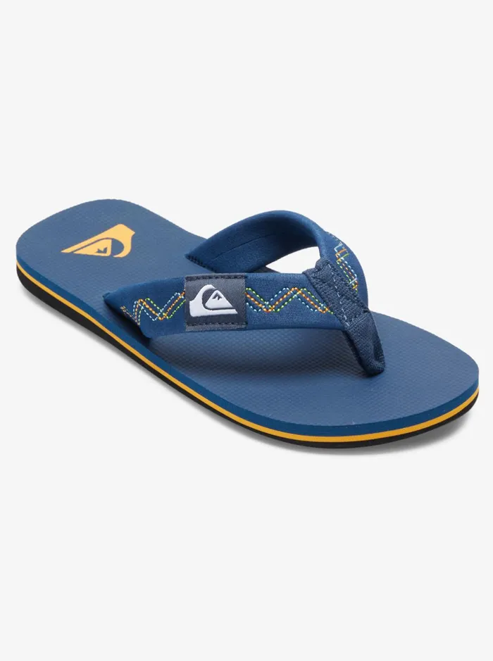 Boys Quiksilver Sandals Boy039s 816 Molokai Stitchy Sandals Blue 1
