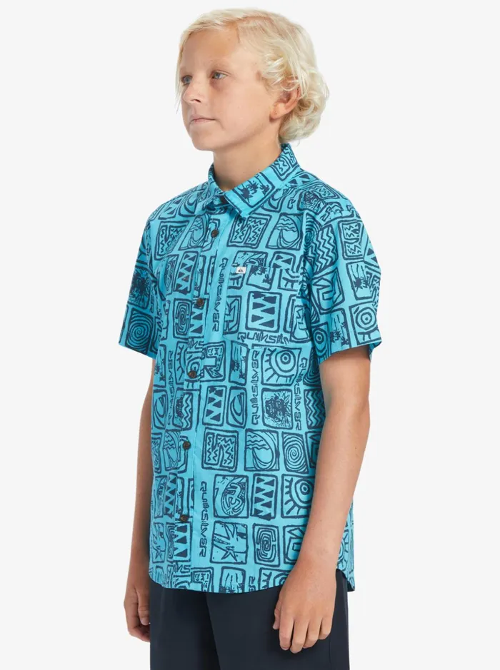 Boys Quiksilver Shirts Grommy Short Sleeve Shirt River Blue Grommy 232 Boys Quiksilver Shirts Grommy Short Sleeve Shirt River Blue Grommy 232