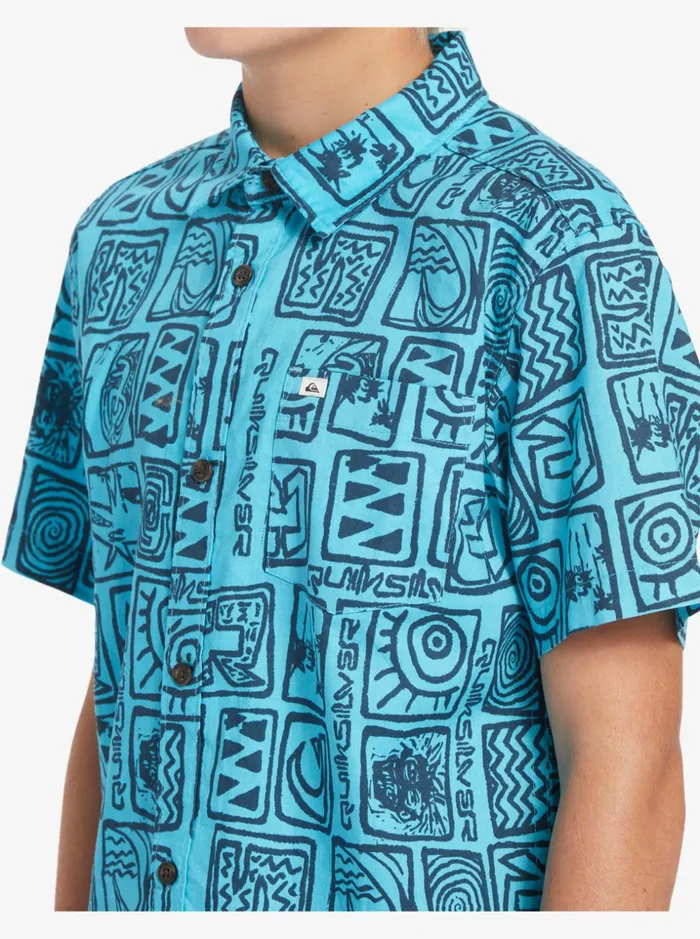 Boys Quiksilver Shirts Grommy Short Sleeve Shirt River Blue Grommy 232 Boys Quiksilver Shirts Grommy Short Sleeve Shirt River Blue Grommy 232