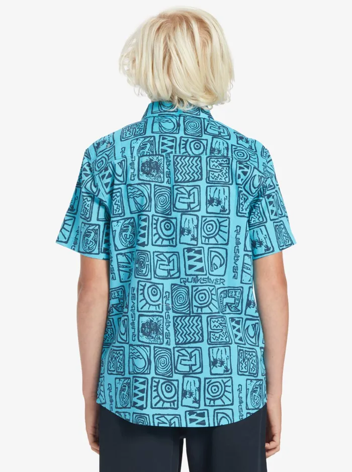 Boys Quiksilver Shirts Grommy Short Sleeve Shirt River Blue Grommy 232 Boys Quiksilver Shirts Grommy Short Sleeve Shirt River Blue Grommy 232