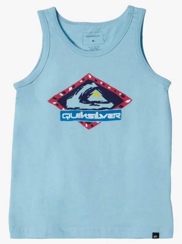 Boys Quiksilver Tees Boy039s 27 Funky Frame Tank Tshirt Sky Blue
