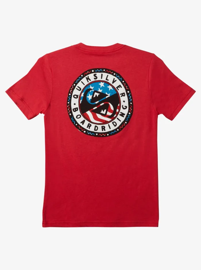 Boys Quiksilver Tees Boy039s 816 Summer Fun TShirt High Risk Red Boys Quiksilver Tees Boy039s 816 Summer Fun TShirt High Risk Red