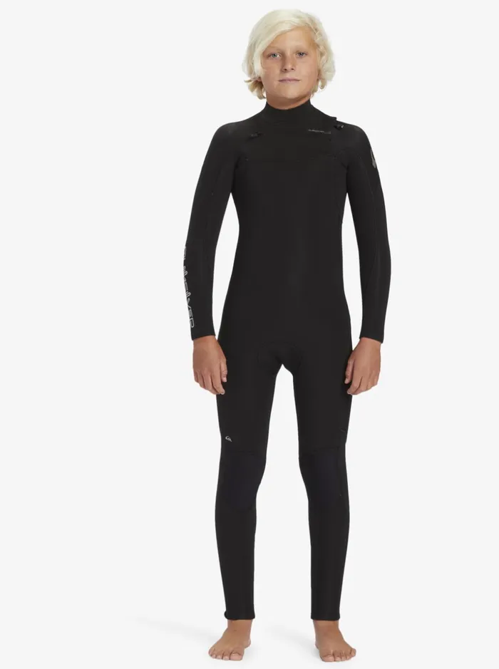 Boys Quiksilver Wetsuits Boy039s 816 43mm Everyday Sessions Chest Zip Wetsuit Black