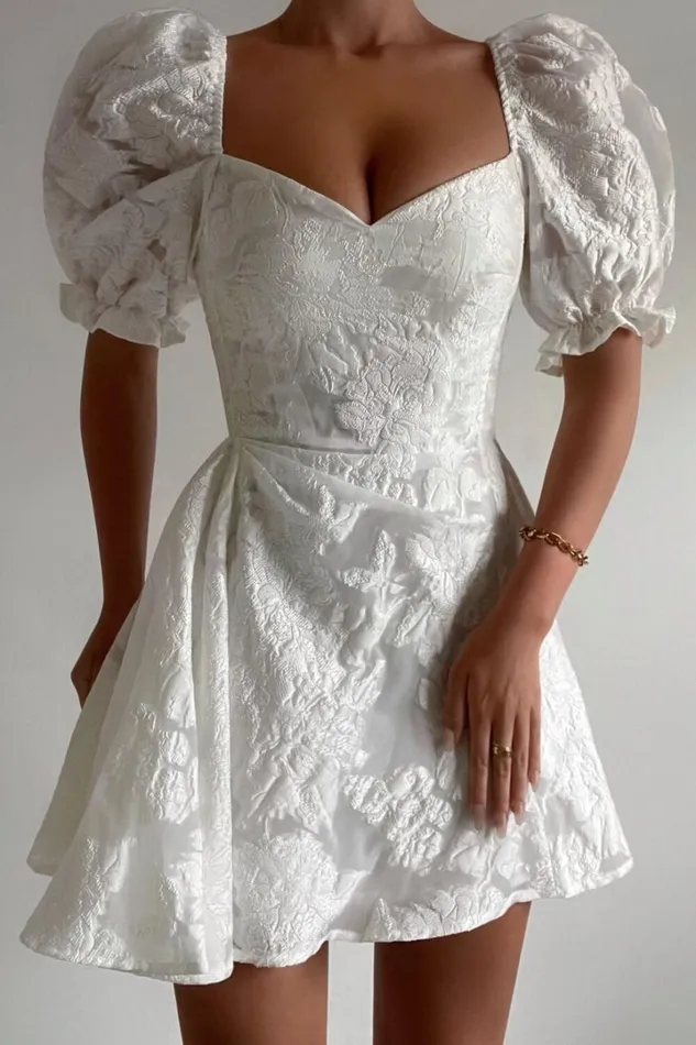 Brailey Mini Dress 8211 Puff Sleeve Fit And Flare Dress In White Women Showpo Curve Clothes Brailey Mini Dress 8211 Puff Sleeve Fit And Flare Dress In White Women Showpo Curve Clothes