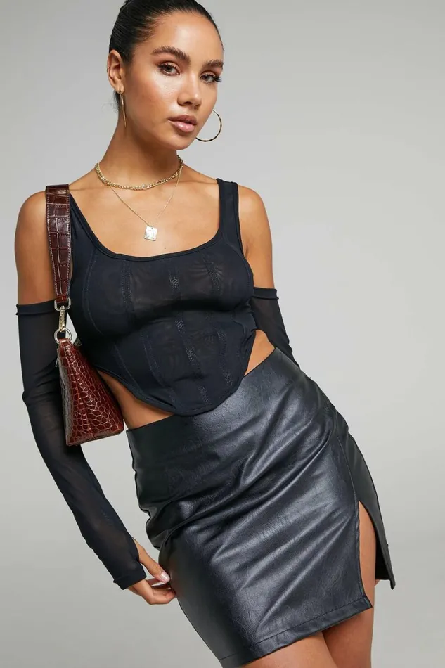 By Dyln 8211 Aria Corset In Black Women Showpo Tops
