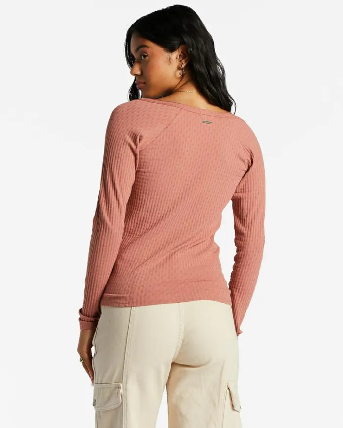 Call Me Rib Knit Top Sweet Tea Women Billabong Tops