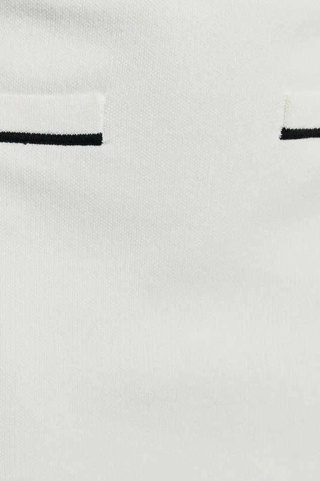 Callie Mini Skirt Recycled A Line Knitted Contrast Detail Mini Skirt In Cream Women Showpo Conscious