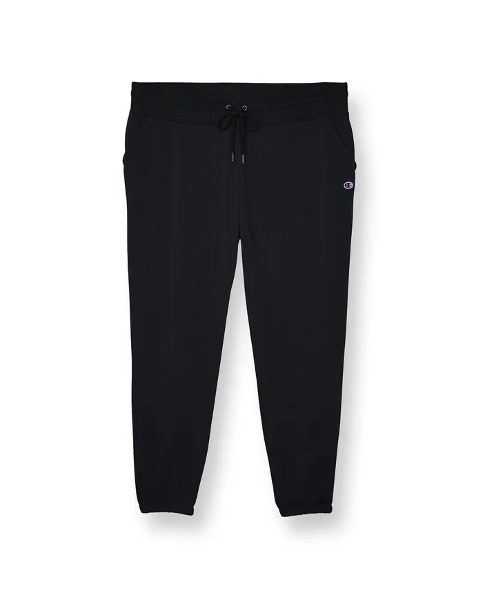 Campus French Terry Sweatpants C Logo Plus Size Black Women Champion Pants