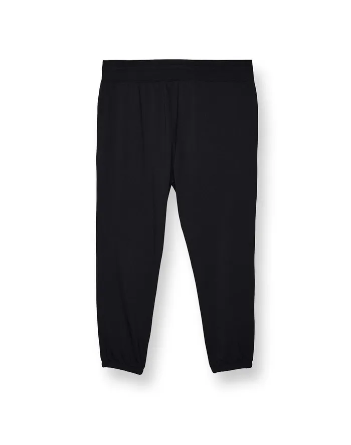 Campus French Terry Sweatpants C Logo Plus Size Black Women Champion Pants