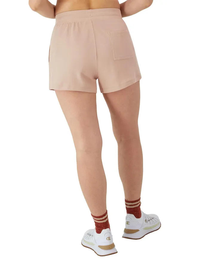 Campus Pique Shorts C Logo 25 Champagne Frost Women Champion Shorts