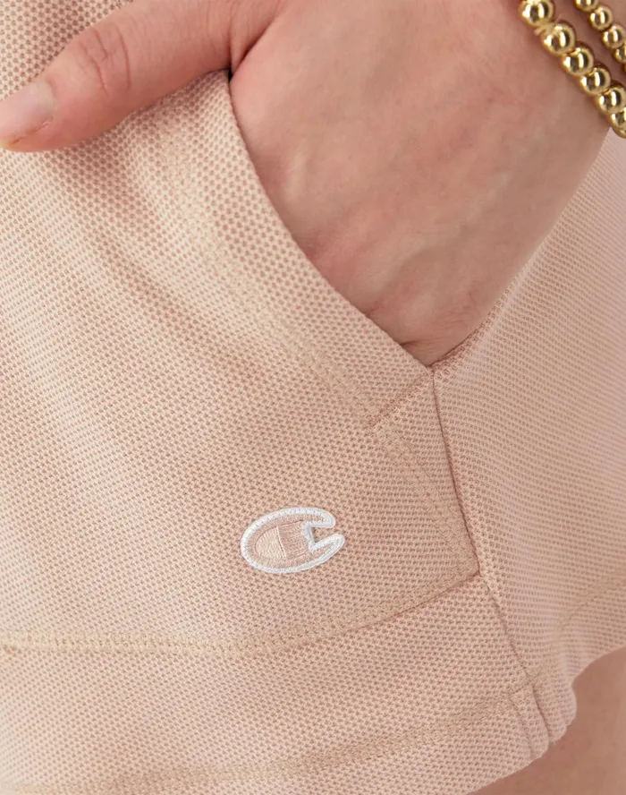 Campus Pique Shorts C Logo 25 Champagne Frost Women Champion Shorts