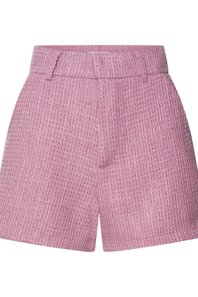 Carrie Shorts 8211 High Waisted Tailored Tweed Shorts In Pink Women Showpo Shorts