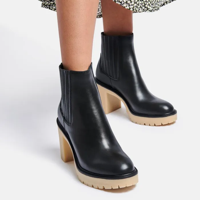 Caster H2O Booties Black Leather Women Dolce Vita Boots and Booties