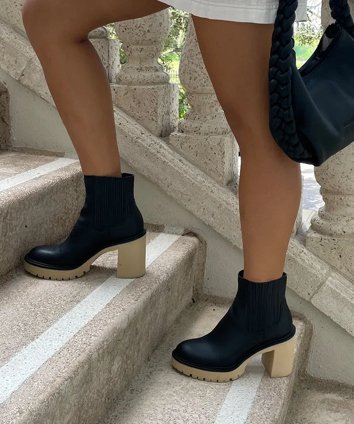 Caster H2O Booties Black Leather Women Dolce Vita Boots and Booties
