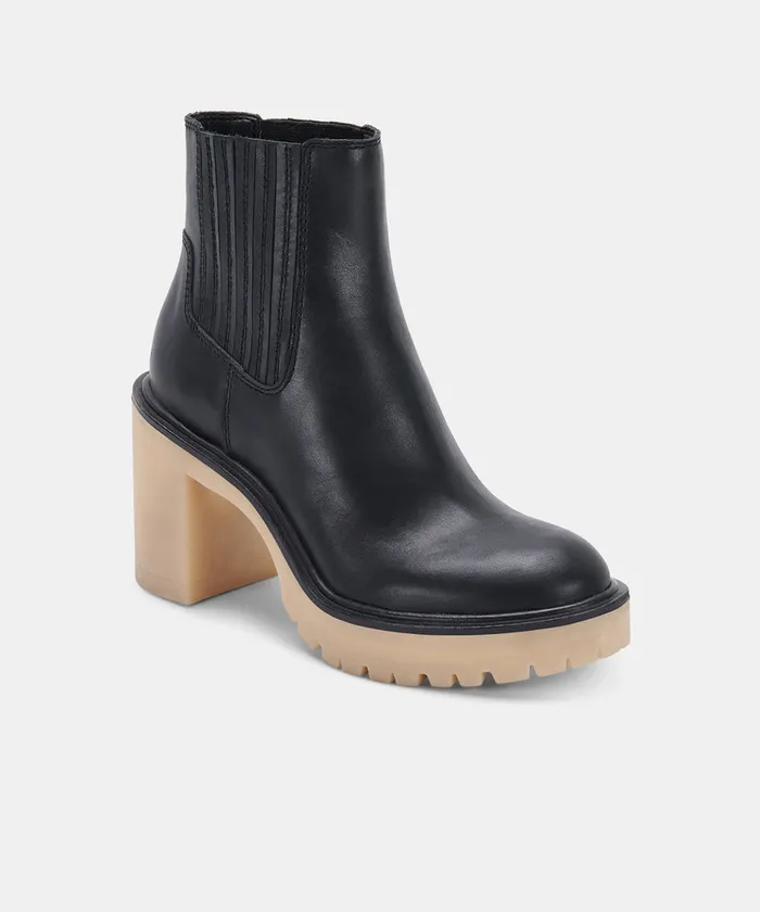 Caster H2O Booties Black Leather Women Dolce Vita Boots and Booties