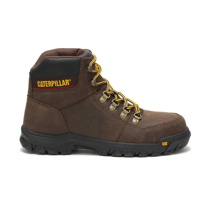 Cat Footwear Boots Men039s Outline Steel Toe Work Boot Seal Brown 8211 Men