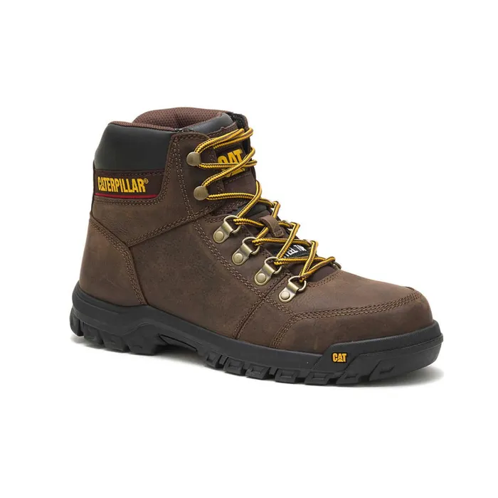 Cat Footwear Boots Men039s Outline Steel Toe Work Boot Seal Brown 8211 Men